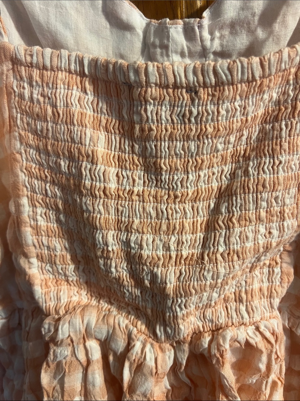 Forever 21 Peach Gingham Textured Romper - Picture 10 of 13